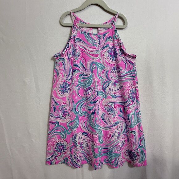 Lilly Pulitzer Other - Lilly Pulitzer Prosecco Pink Don't Be Jelly Mini Alek Sleeveless Dress Girl's L